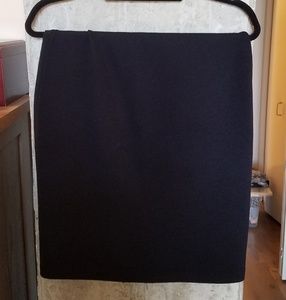 St John black knit pencil skirt